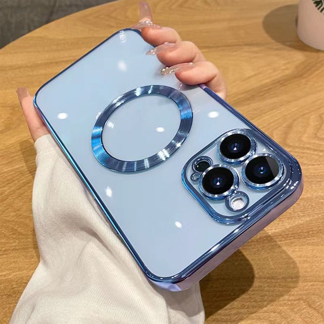 Luxury Magnetic Wireless Charging Phone Cover for iPhone 16 Pro Max Protective Phone case for iPhone 17 16 15 14 13 12 Pro Max