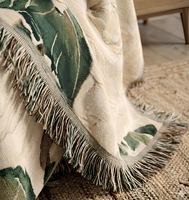 Mantas Decorativas Jacquard Tejidas a Medida DaiRui, Diseño Artístico con Flecos, Venta al Por Mayor Directa de Fábrica, Textiles Premium para Decoración del Hogar