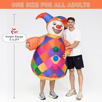 Décoration de carnaval d'Halloween Costume gonflable de clown pour la décoration de fête pour adultes