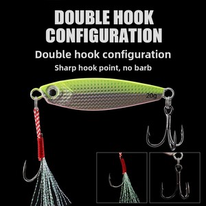 Leurre flottant en alliage <span class=keywords><strong>de</strong></span> <span class=keywords><strong>zinc</strong></span> avec triple hameçon renforcé pour lancer longue distance depuis le rivage, appât artificiel dur pour la pêche au Spanish Bonito - Product Image 3