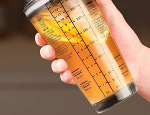 Vaso de vidrio para bebidas de <span class=keywords><strong>400</strong></span> <span class=keywords><strong>ml</strong></span> al por mayor, Copa metálica resistente a altas temperaturas, coctelera de acero inoxidable personalizada con báscula - Product Image 3