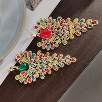 Broche de luxe pour femme, style cour, motif paon en strass, accessoire de vêtement pour costume et manteau, bijou cadeau pour couple, idéal pour les fêtes