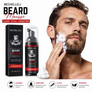 Schiuma Detergente Biologica per Barba a Marchio Privato, Best-seller, Idratante Delicato sulla Barba e Non Dannoso, 60ml, Prodotti per la Cura della Barba OEM - Product Image 1