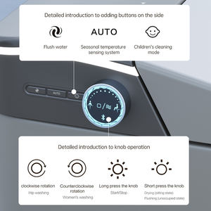 Inodoro Inteligente de Cerámica de Una Pieza <span class=keywords><strong>MUBI</strong></span>, Diseño Moderno de Alta Tecnología para Baño, con Descarga Inteligente y Sensor de Pie - Product Image 6