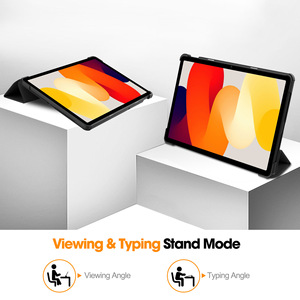 Tự Động Đánh Thức Giấc Ngủ Tri-Gấp Đứng Mỏng Ánh Sáng Lật PU Da Cứng Cover Quay Lại Máy Tính Bảng Trường Hợp Đối Với Xiaomi Redmi Pad SE 11 Inch 2023 - Product Image 2
