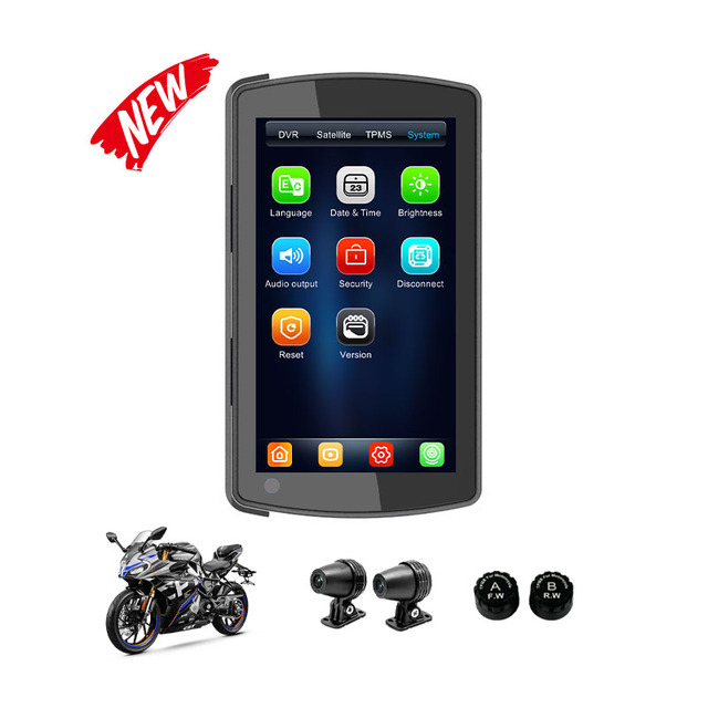 Private Motorcycle Carplay GPS Navigation Screen With5.5 Inch Waterproof IP67  Dashcam Camera Moto Android Auto Touch Display