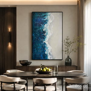 Factory Direct Mirror Beach Landscape Wall Art Luxury Coastal Decorative Painting Vietnam Manufacturer OEM ODM - Product Image 4