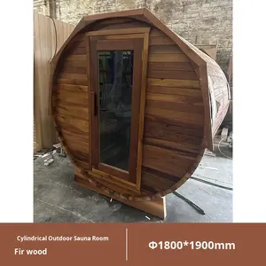 Sauna a Botte per Esterni in Legno Massello di Cedro Rosso, Riscaldamento a Vapore, Impermeabile, Anticorrosione, per Hotel e Resort di Lusso, Guangdong - Product Image 4