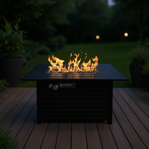 NordicBloo <b>Fire</b> <b>Pit</b> <b>Table</b> 25 H X 42 W Steel Modern Bioethanol Outdoor Garden Decor Freestanding With Cover - Product Image 2