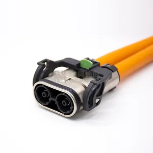 新能源高压金属型直角插头6毫米2针125A hviviv连接器