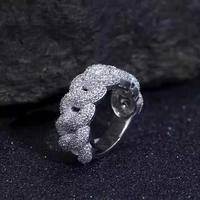 Bague de luxe en argent sterling 925 avec moissanite et diamant de laboratoire pour fiançailles, mariage et anniversaire