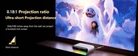 Proyector UST de Tiro Corto con Triple Láser Full HD 1080P, Smart TV con Licencia de Google-TV, Video Proyector para Películas, Teléfono, Juegos Inalámbricos y Wifi