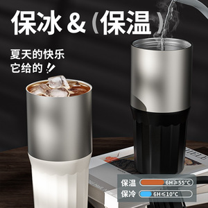 แก้วเซรามิคเก็บความร้อน ENO 12-24 ชั่วโมง แก้วกาแฟแบบพกพา ผนังสองชั้นสุญญากาศ สำหรับผู้ชาย ผู้หญิง ของขวัญ - Product Image 2