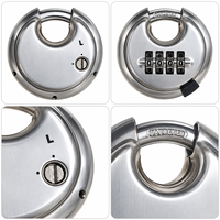 Cadenas rond en alliage de zinc durable à combinaison 4 chiffres pour porte et entrepôt