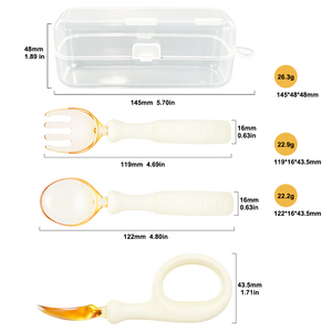Juego de Cuchara y Tenedor de Silicona para Bebés, Ajustables y Flexibles, de PPSU, para la Alimentación de Niños Pequeños - Product Image 6