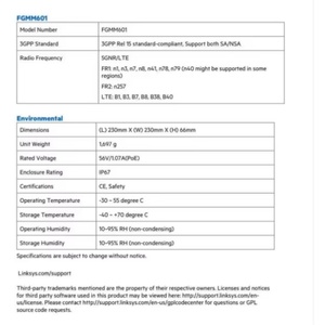 5G CPE Router Linksys Fgmm601 Industrial 5G Gateway DTU Outdoor - Product Image 6