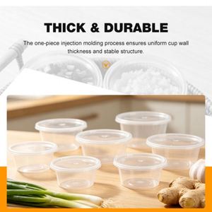 Envase Transparente Ecológico, Libre de BPA, Desechable, para Restaurantes, Hot Pot, Barbacoa, Comida para Llevar, Mini Portionador de Salsas y Condimentos de PP - Product Image 4
