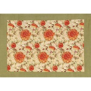 Draps plats en coton de qualité supérieure à motifs végétaux imprimés à la main, 2 taies d'oreiller incluses, 300 fils, écologiques, personnalisables - Product Image 2