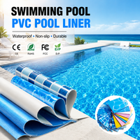Professionelle Rutschfeste PVC-Poolfolie Heißluft-Schweißbar UV-Beständig Wasserdichte Auskleidung für Beton-Einbau-Schwimmbecken