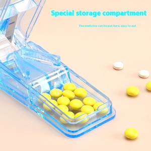 Wholesale Transparent <b>Plastic</b> Portable Medicine Cutter 304 Stainless Steel Cutting Blade Tablet Division <b>Storage</b> Integrated - Product Image 3