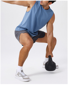 High Quality OME Breathable Eco-Friendly Quick Dry Anti-Pilling Polyester Sporty Gym Muscle Sleeveless Sportswear <b>Singlet</b> - Product Image 3