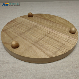 Assiette en bois de chêne <span class=keywords><strong>massif</strong></span> fabriquée à la main Vaisselle écologique Assiette de service naturelle pour plats et assiettes de cuisine - Product Image 1