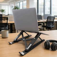 Support portable pliable en plastique pour tablette PC avec hauteur réglable pour bureau d'ordinateur compatible avec iPad