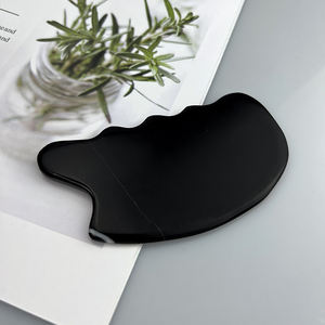 Raspador Facial de piedra Bian negra Natural, beneficio corporal antiarrugas, mejora la circulación sanguínea, masajeador Facial para la cara - Product Image 2