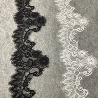 Dentelle Voile Élastique Cils Chantilly Utilisée pour Accessoires de Vêtements, Décoration, Accessoires DIY, Sous-vêtements et Soutien-gorge