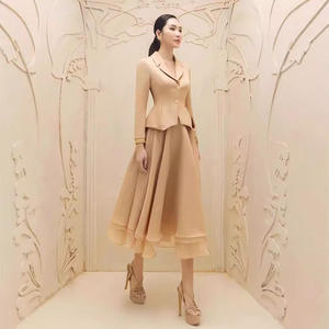 <span class=keywords><strong>Falda</strong></span> plisada de negocios, traje de oficina, <span class=keywords><strong>falda</strong></span> larga de gasa, trajes elegantes Acampanados para oficina, conjuntos de trajes de <span class=keywords><strong>falda</strong></span> para mujer - Product Image 2