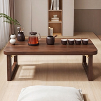 Table basse pliante japonaise Tatami pour rebord de fenêtre, table à café pliable en bois, bureau de sol adapté au salon