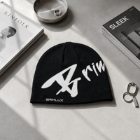 Chapeau d'hiver en tricot personnalisé avec logo brodé en jacquard, imprimé, unisexe, en acrylique, pour le ski, le sport, le golf, en plein air