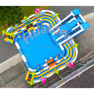 حديقة مائية تجارية قابلة للنفخ من هواتونغ، معدات حديقة مائية بتصميم المحيط، زحليقة مائية للأطفال والكبار مع حوض للإيجار - Product Image 3