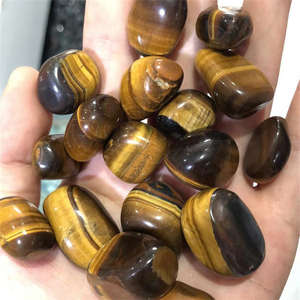 Nouveautés Pierres de guérison en cristal de 15-20 mm Pierres naturelles en œil de tigre doré Pierres roulées à vendre - Product Image 3