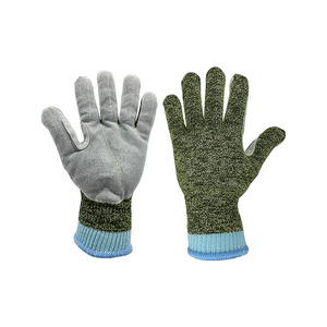 Guantes Anticorte Nivel 5 Resistentes a Cortes, Recubiertos de Cuero de Aramida en la Palma, para Construcción, Fabricación de Metales, Industria del Vidrio - Product Image 3