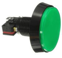 Accessoires pour machine de jeu d'arcade DIY, bouton poussoir d'arcade momentané rond plat de 60 mm, éclairé par LED 12V