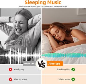 Máquina de Ruido Blanco, Máquina de Sonidos para Dormir con Luz Nocturna y Difusor de Aromas para Uso Doméstico - Product Image 5