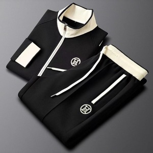Conjunto Deportivo Casual Color Albaricoque 2026 - Chaqueta con Franjas Laterales y Pantalones Casuales para <span class=keywords><strong>Hombre</strong></span> (Venta al Por Mayor) - Product Image 1