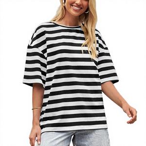 T-shirts pour femmes en soie tricotée respirante et écologique de haute qualité, à imprimé décontracté, col rond, manches courtes, pour l'été - Product Image 4