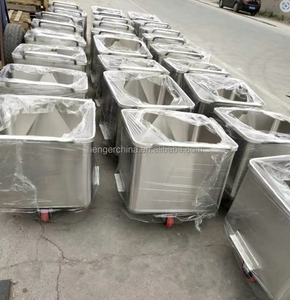 स्टेनलेस स्टील हटाने योग्य मांस सॉसेज फूड स्टोरेज बिन प्रसंस्करण ड्रम ट्रॉली गाड़ी - Product Image 1