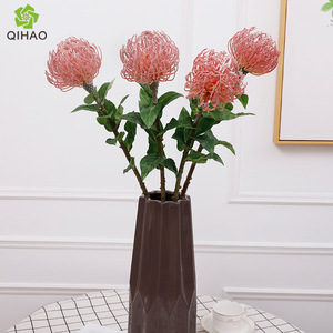 Bouquet de fleurs artificielles QIHAO en forme de coussin, haute simulation, en plastique, pour décoration de mariage et de salon - Product Image 2