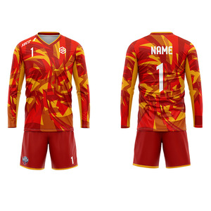 <span class=keywords><strong>Maglia</strong></span> da Calcio Unisex Personalizzata con Stampa Digitale, Traspirante e ad Asciugatura Rapida, 100% Poliestere, Bianca, Manica Lunga, Set da <span class=keywords><strong>Portiere</strong></span> - Product Image 6