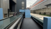 Imprimante hybride UV 3,2 m avec tête d'impression Konica 9888H, machine d'impression à courroie grand format rouleau à rouleau