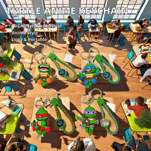 Lindo llavero de tortuga <span class=keywords><strong>Ninja</strong></span> de Popular película americana PVC goma llavero bolsa directo de fábrica al por mayor para niños - Product Image 2