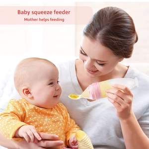 Alimentador de leche dispensador de comida de bebé de silicona libre de BPA al por mayor cuchara exprimidora de fruta - Product Image 2