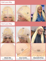 Perruque Lace Frontale HD 13x6 sans colle, Cheveux Humains Brésiliens Vierges Non Traités, Ondulation Profonde 613, 40 Pouces, Couleur Blonde, pour Femmes