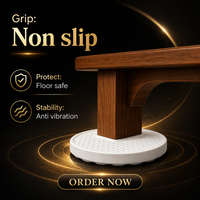 Patins de protection antidérapants en silicone alvéolé pour pieds de meubles, chaises, tables et sols - Blanc