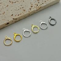 Clips d'oreille ronds tendance, crochets simples pour boucles d'oreilles DIY, accessoires de fabrication de bijoux, apprêts pour clips d'oreille