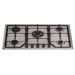 Thép không gỉ 5 Burner được xây dựng trong bếp gas với hệ thống an toàn khí nhôm