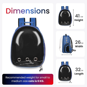 Sac à dos pour chat Astro Lite, capsule spatiale transparente, sac de transport pour animaux de compagnie pour chats et petits chiens, respirant et ventilé pour les voyages - Product Image 3